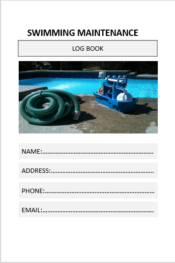 Swimming Pool Maintenance Book